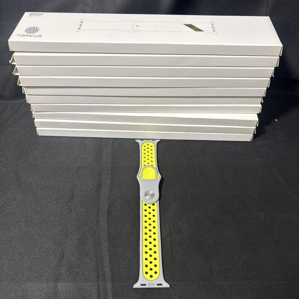 Apple Watch Band 38/40/41mm Breathable Sport Silicone Gray Volt M/L